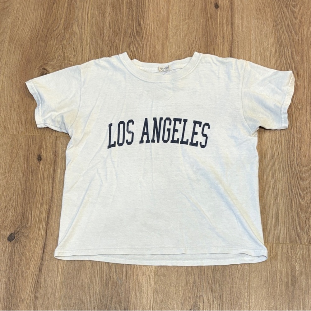 PacSun White Tee with Navy 'Los Angeles' Arch Print